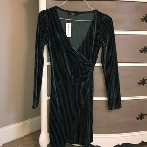 Emerald Green Wrap Dress